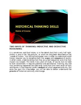 Preview of The 6 Cs of Historical Thinking and Habits of Mind