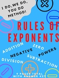 Rules of Exponents I DO, WE DO, YOU DO Bundle