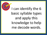 The 6 Syllable Types Power Point Lesson and Follow-up Worksheet