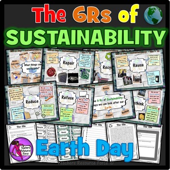 Preview of The 6Rs of Sustainability Earth Day Lesson