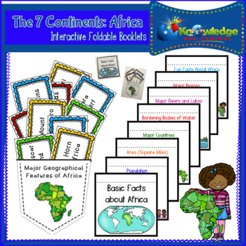 Preview of The 7 Continents: Africa Interactive Foldable Booklets - EBOOK