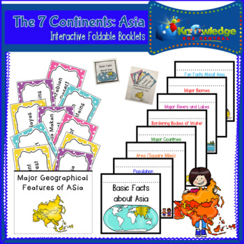 Preview of The 7 Continents: Asia Interactive Foldable Booklets - EBOOK