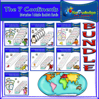 Preview of The 7 Continents Interactive Foldable Booklets BUNDLE - EBOOK