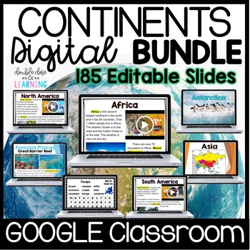 Preview of The 7 Continents: Social Studies MEGA GOOGLE Digital Distance Learning BUNDLE