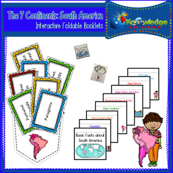 Preview of The 7 Continents: South America Interactive Foldable Booklets - EBOOK