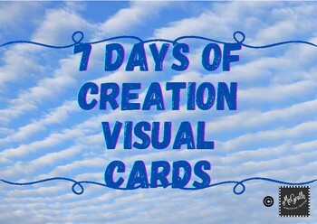 Preview of The 7 Days of Creation Visual Cards: Can be used with Notgrass From Adam to Us