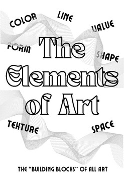 Preview of The 7 Elements of Art Fill-In Worksheets/ Notes Activities