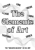 The 7 Elements of Art Fill-In Worksheets/ Notes Activities