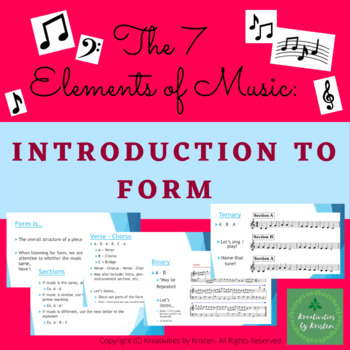 Preview of The 7 Elements of Music - Introduction to Form