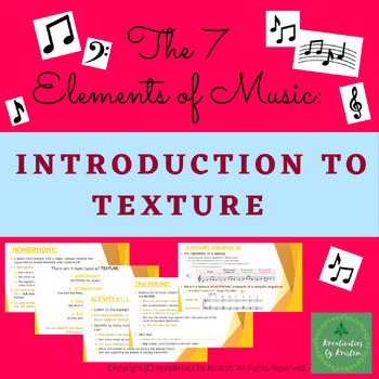 Preview of The 7 Elements of Music - Introduction to Texture