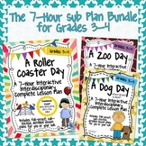 The 7 Hour Sub Plans Bundle for Grades 3-4 ~ Easy Sub Plans!