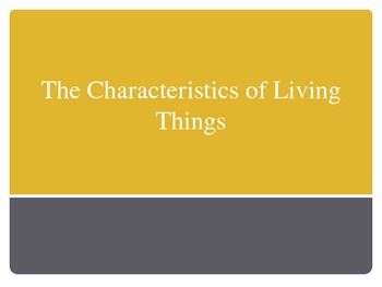 the 8 characteristics of living things
