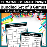 The 8 Elements of Music Bingo Classroom Game Bundle | Musi