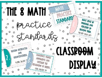 Preview of The Eight Math Practice Standards - Classroom Display