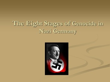 Preview of The 8 Stages of Genocide in Nazi Germany- powerpoint plus student tasks