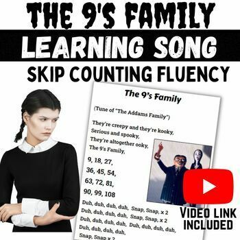 Preview of The 9's Family: Multiples of 9 Skip Counting Song