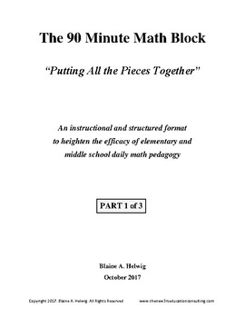 Preview of The 90 Minute Math Block - "Putting All the Pieces Together" - FREE