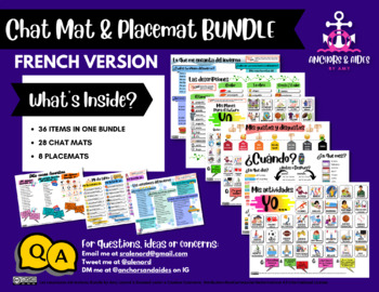 Preview of The A&A French Chat Mat & Placemat Bundle