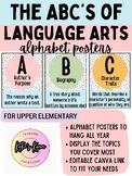 The ABC's of Language Arts! Pastel Editable Alphabet Posters
