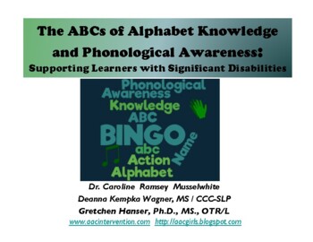 Preview of The ABCs of Alphabet Knowledge and Phonological Awareness!
