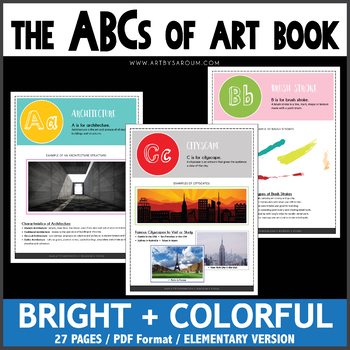 Preview of The ABCs of Art Book | Art Terms and Visual Aids