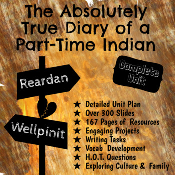 Preview of The Absolutely True Diary of a Part-Time Indian - FULL UNIT - 34 Lessons