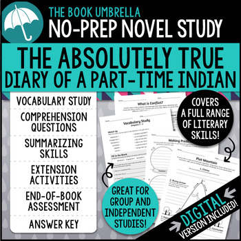 Preview of The Absolutely True Diary of a Part-Time Indian Novel Study { Print & Digital }