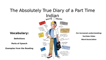 Preview of The Absolutely True Diary of a Part Time Indian Vocabulary with Extras