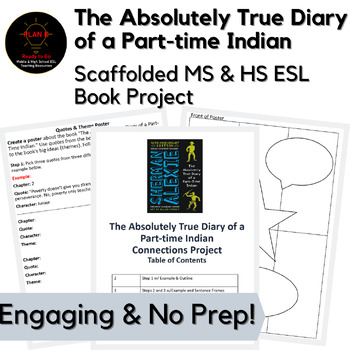 Preview of The Absolutely True Diary of a Part-time Indian Project Middle & High School ESL