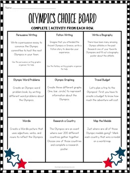 summer olympics activities by ashleigh teachers pay teachers