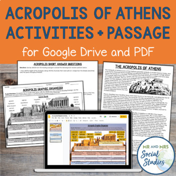 Preview of The Acropolis and The Parthenon Activities and Reading Passage | Ancient Greece