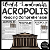 The Acropolis Athens Greece Reading Comprehension Workshee
