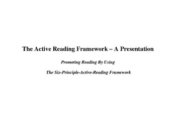 Preview of The Active Reading Framework – A Presentation