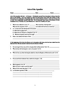 acts of the apostles worksheets teaching resources tpt