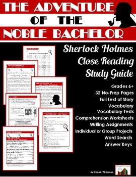 Preview of Sherlock Holmes ADVENTURE OF THE NOBLE BACHELOR Close Reading Study Guide