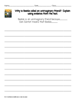 The Adventures of Beekle by Dan Santat Lesson Plan and Google Activities