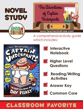 Preview of The Adventures of Captain Underpants {Interactive Notebook & Novel Study}