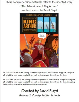 Preview of The Adventures of King Arthur: Assessment: SpEd & Autism Units