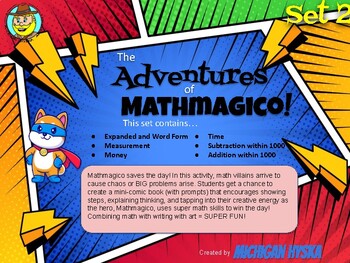 Preview of The Adventures of Mathmagico - Math Comic Book Set #2
