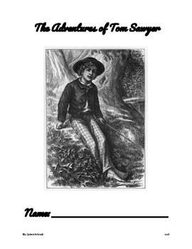 Preview of No Prep Editable Study Guide for Adventures of Tom Sawyer (Abridged) with Key