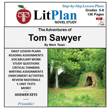Preview of The Adventures of Tom Sawyer LitPlan Novel Study Unit, Activities, Questions