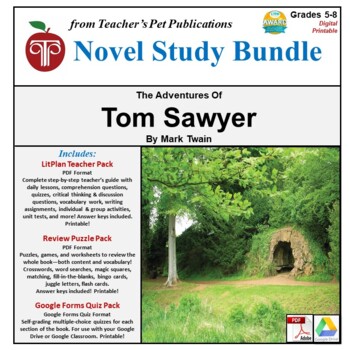 Preview of The Adventures of Tom Sawyer LitPlan Novel Study Unit Bundle