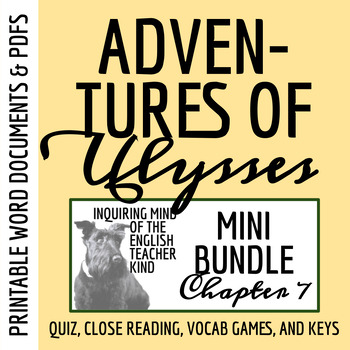Preview of Adventures of Ulysses Chapter 7 Quiz, Close Reading, and Vocabulary Games Bundle