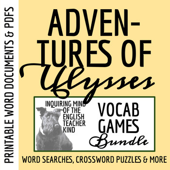 Preview of The Adventures of Ulysses by Bernard Evslin Vocabulary Games Bundle
