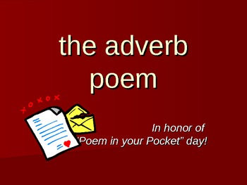 The Adverb Poem: a fun writing & grammar activity by MisterBreon