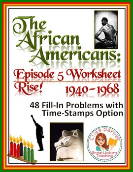 Preview of The African Americans Many Rivers to Cross Episode 5 Worksheet: 1940-1968