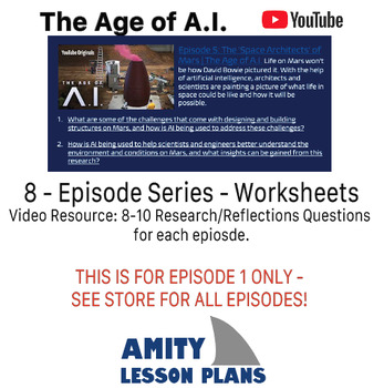 Preview of The Age of AI Episode 6 - Will a robot take my job?- Worksheet