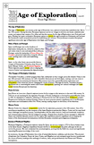 The Age of Exploration: Comprehension & Analysis worksheet