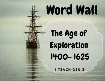 Preview of The Age of Exploration Word Wall!