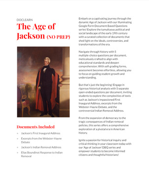 Preview of The Age of Jackson Bundle DBQ/RLAH: NO PREP, Self Grading, US I, APUSH, APGOV